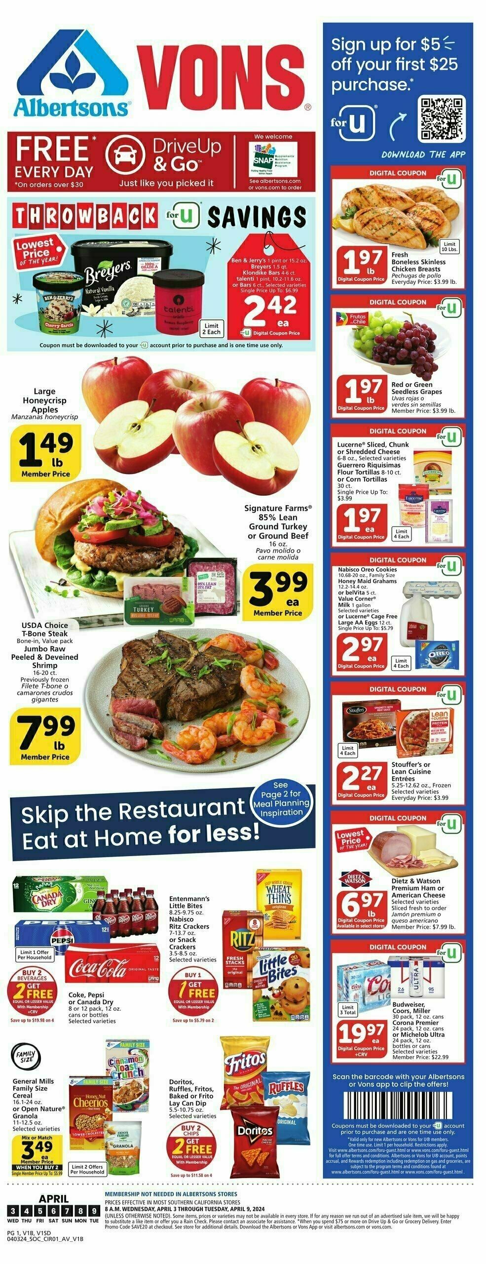 Vons Weekly Ad from April 3