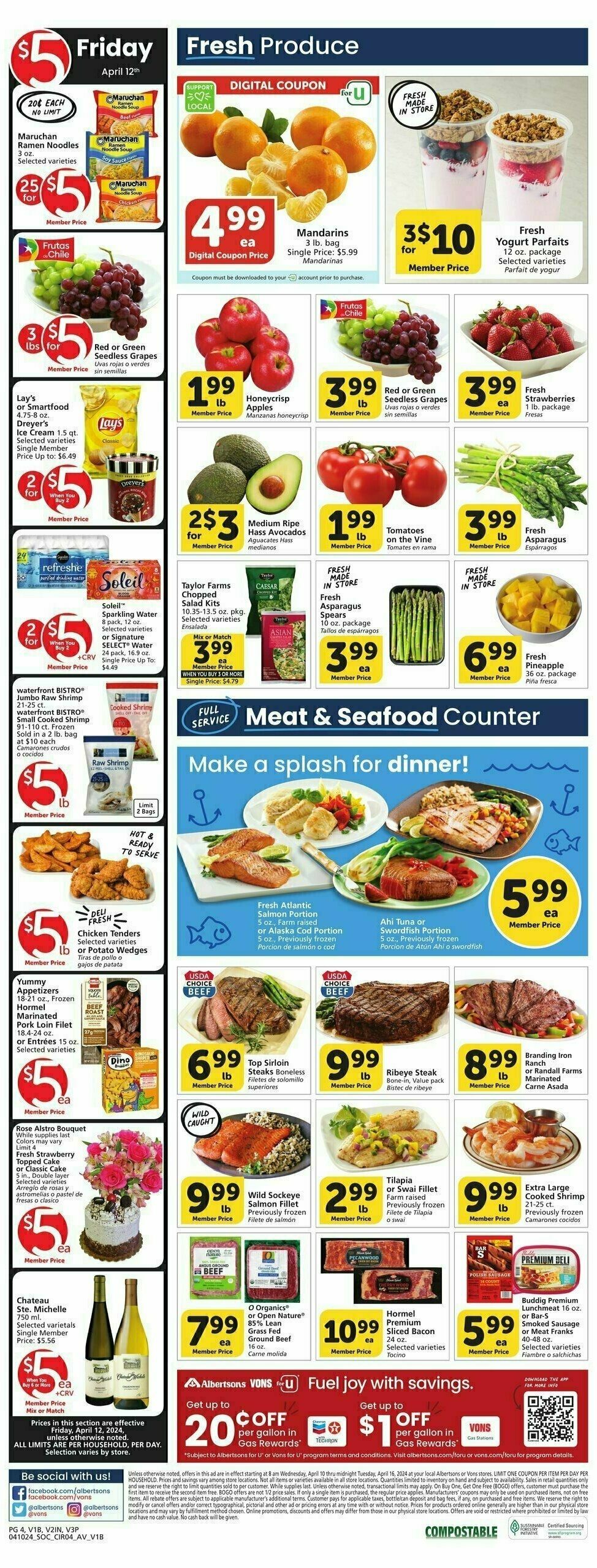 Vons Weekly Ad from April 10