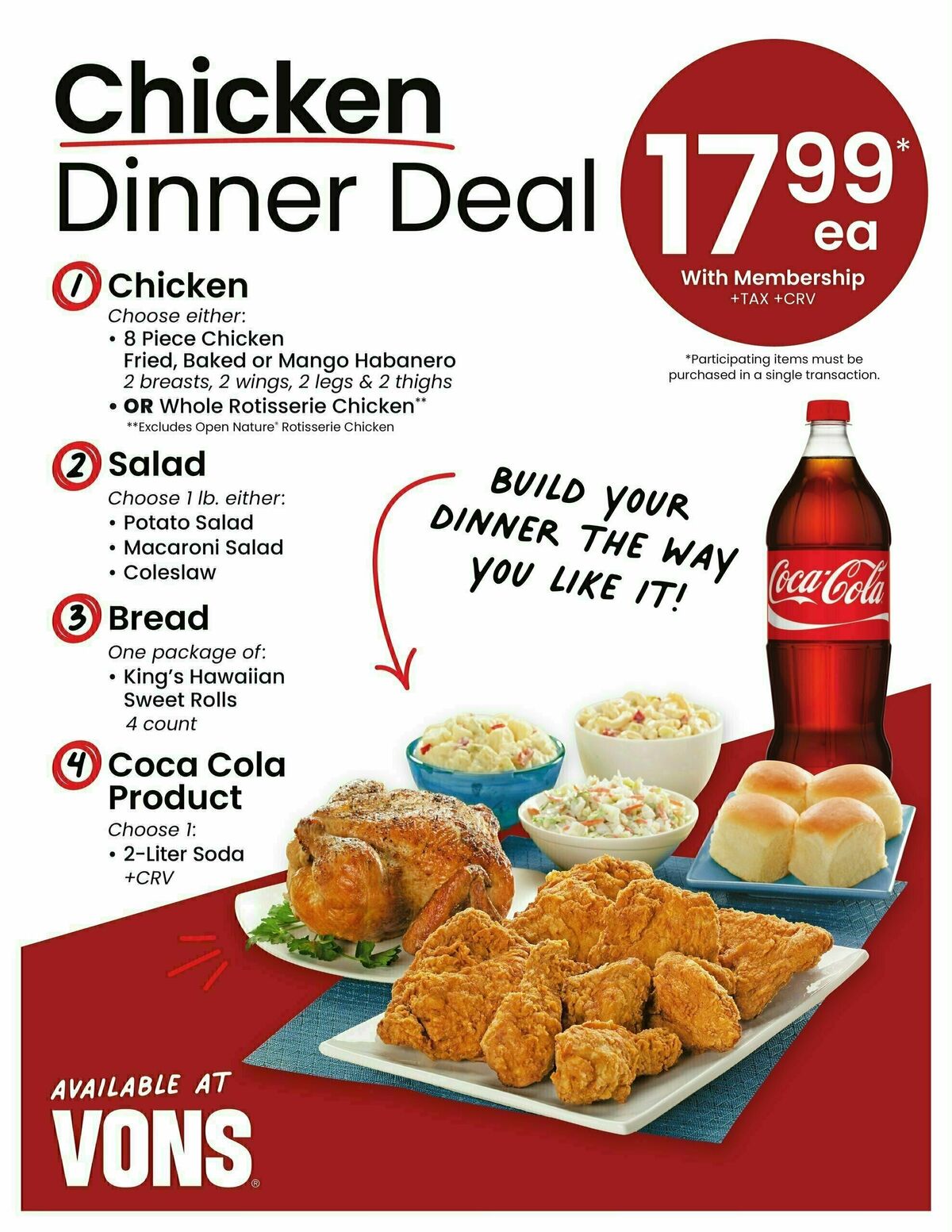 Vons Chicken Dinner Deal Weekly Ad from April 22