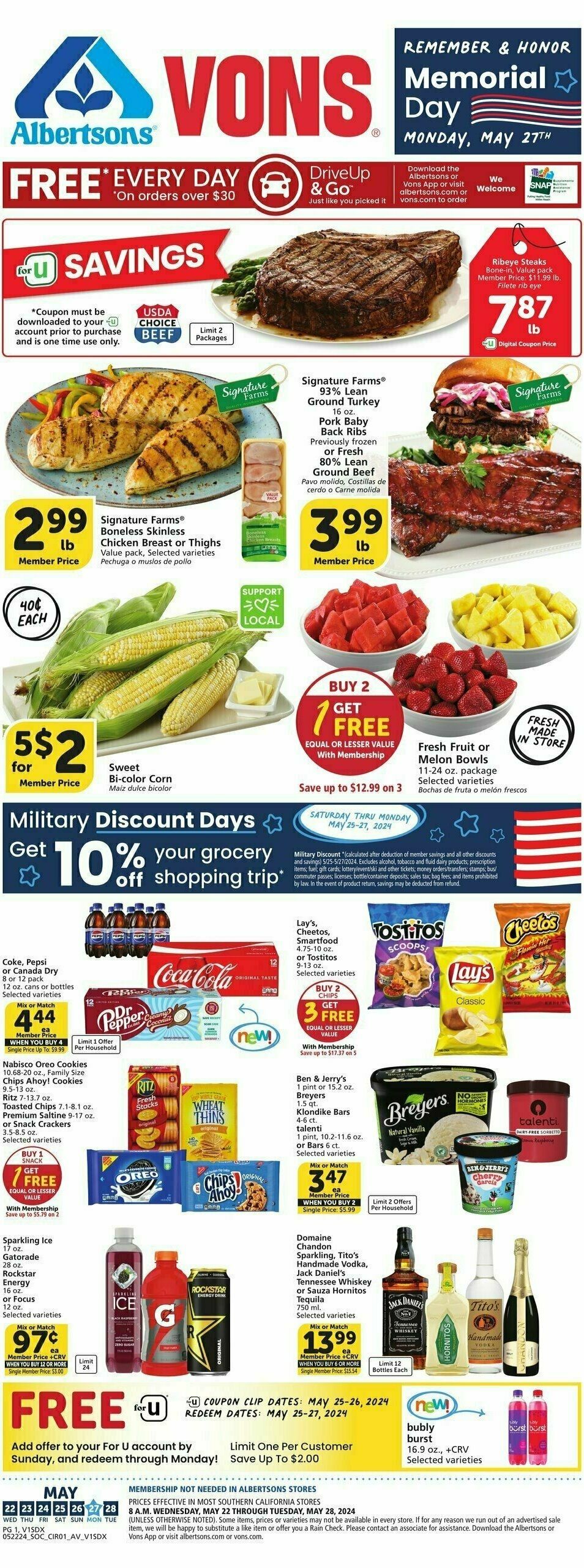 Vons Weekly Ad from May 22