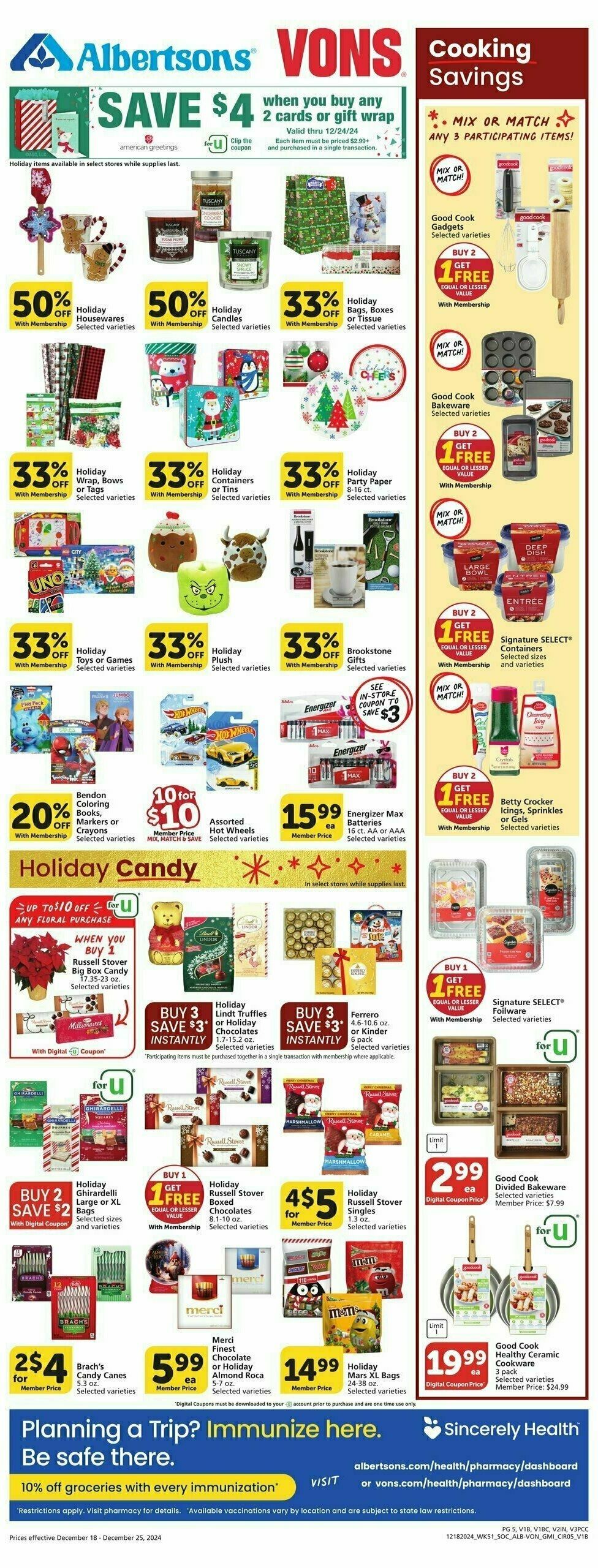 Vons Weekly Ad from December 18