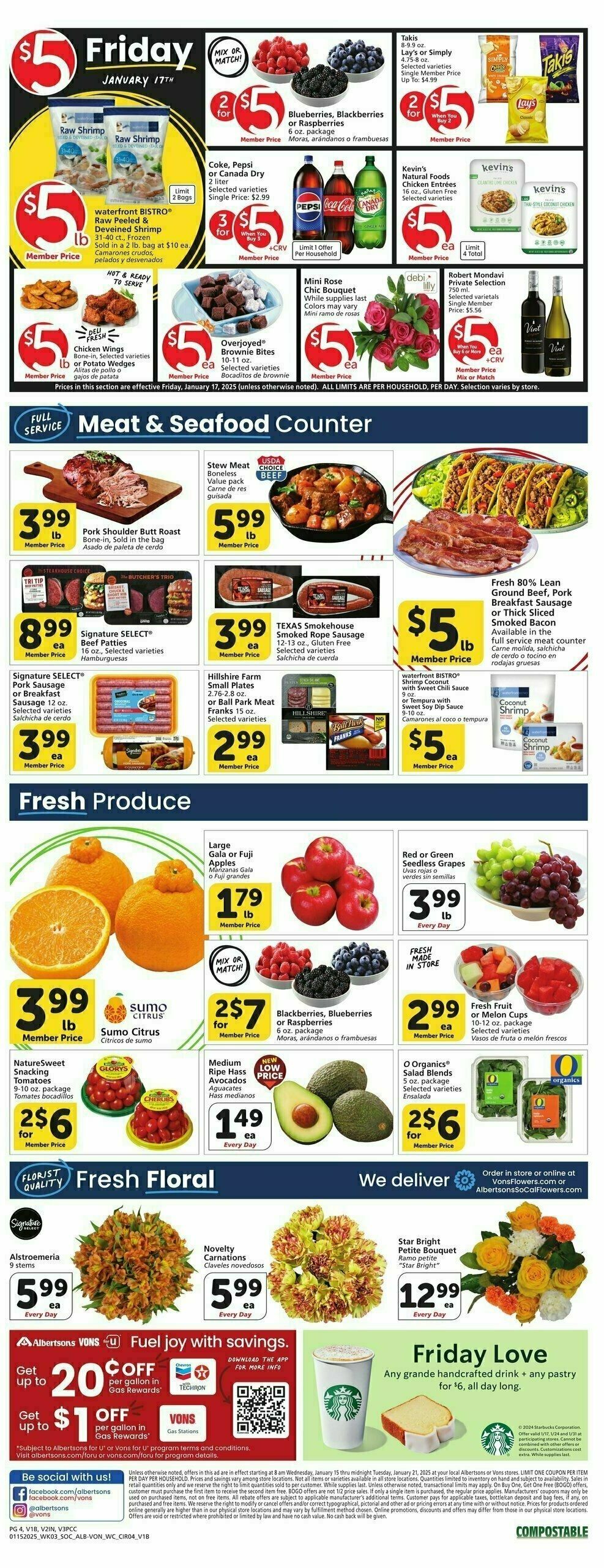 Vons Weekly Ad from January 15