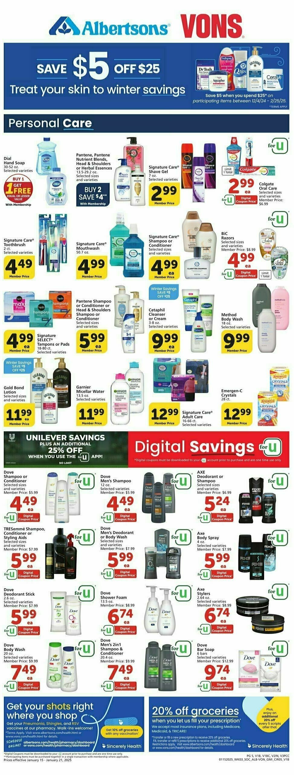 Vons Weekly Ad from January 15