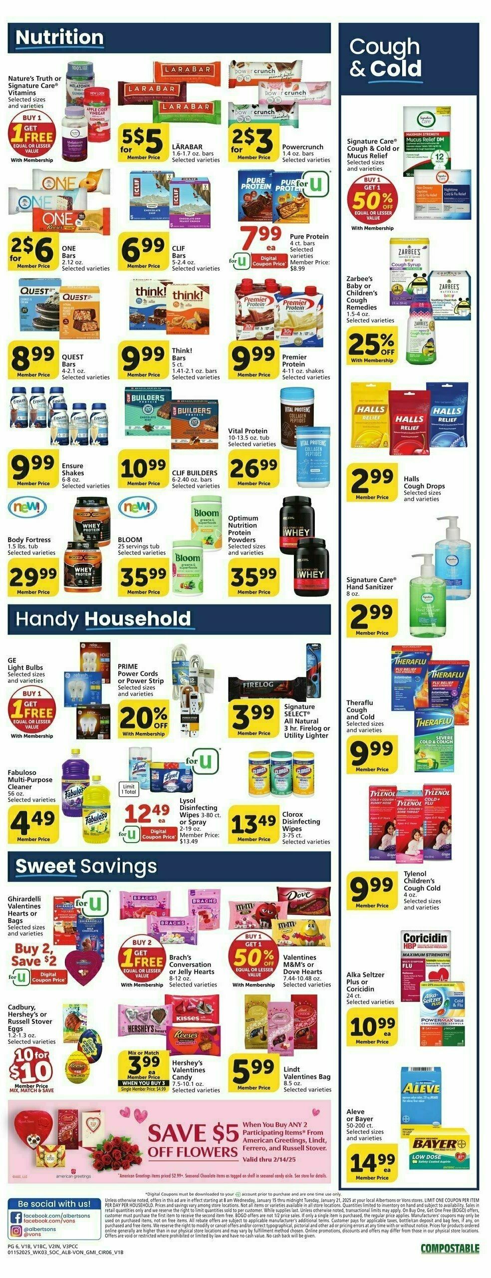 Vons Weekly Ad from January 15