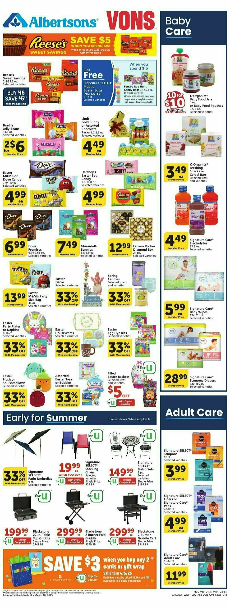 Vons Weekly Ad from March 12