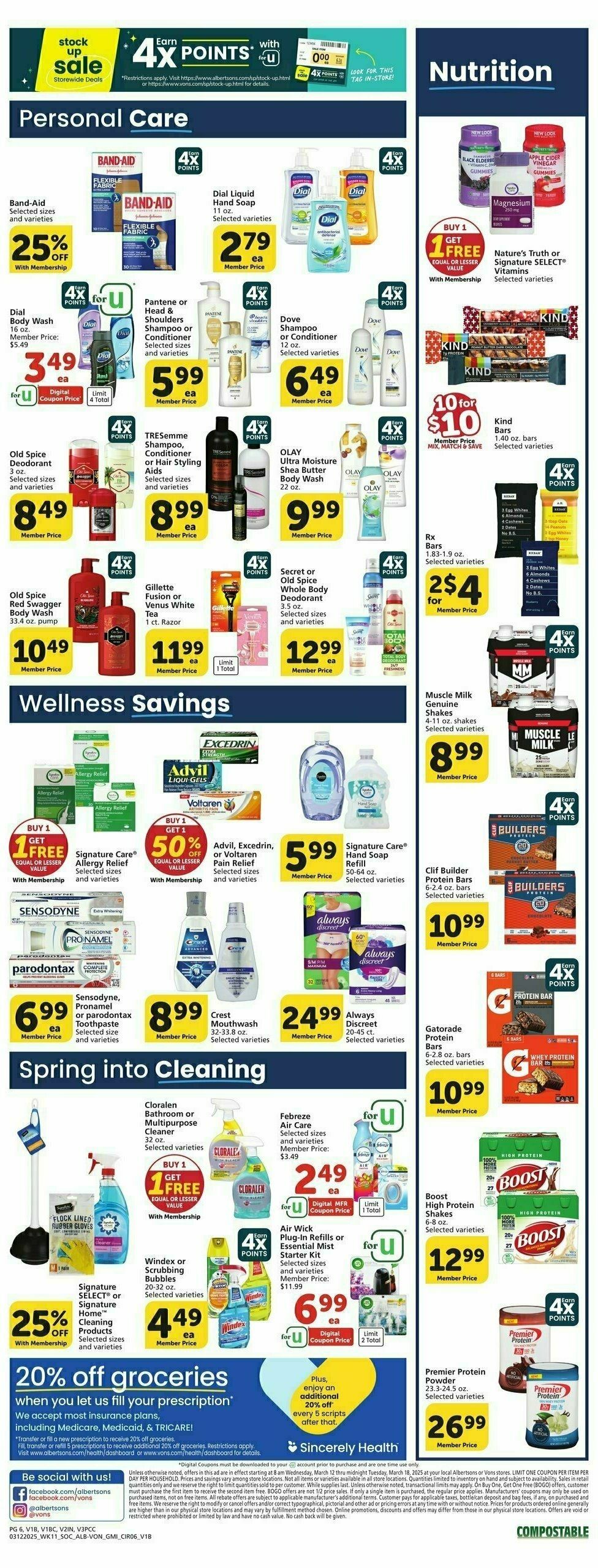 Vons Weekly Ad from March 12