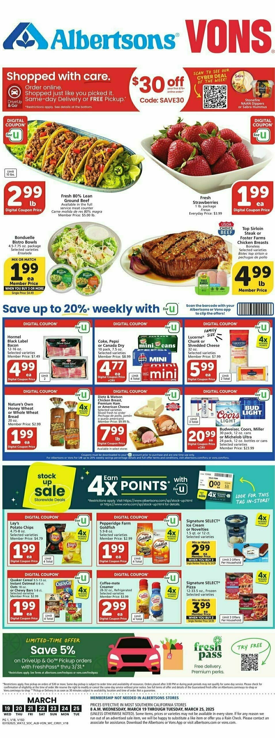Vons Weekly Ad from March 19