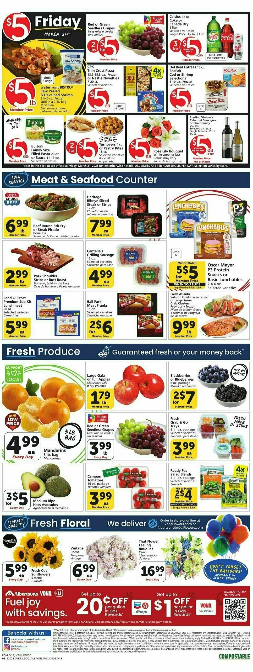 Vons Weekly Ad from March 19