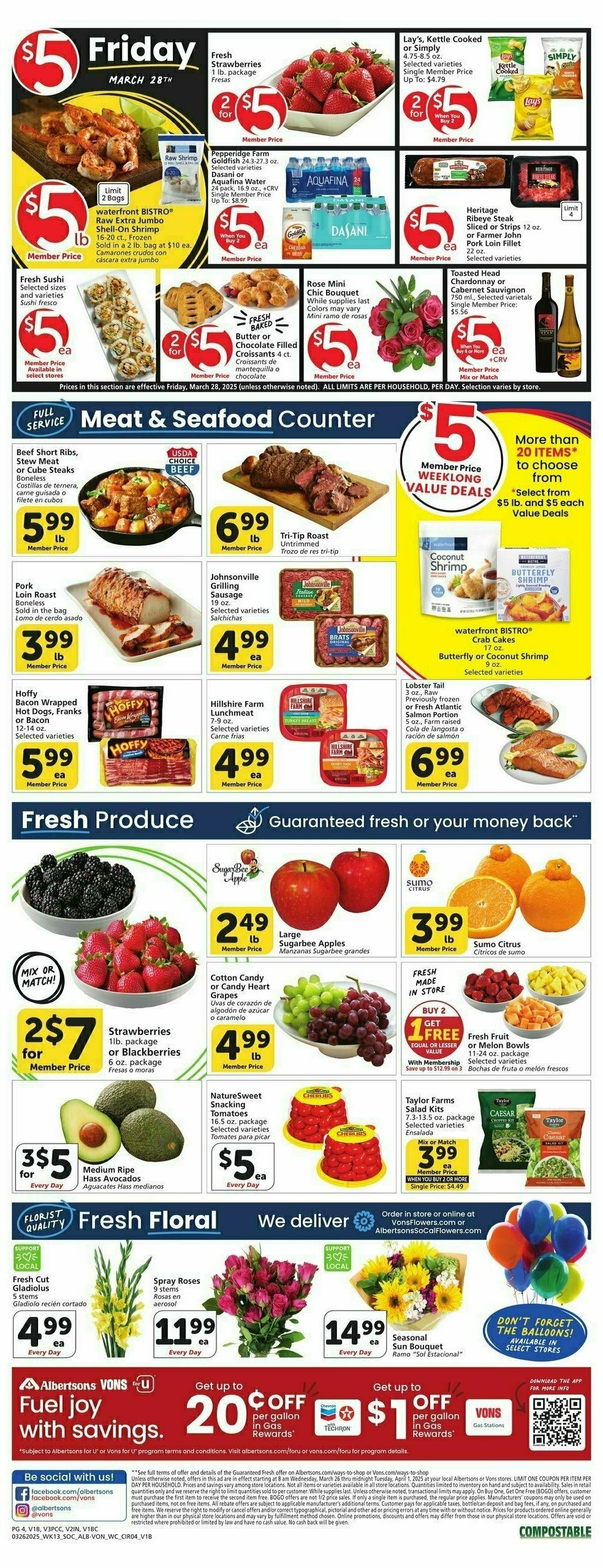 Vons Weekly Ad from March 26