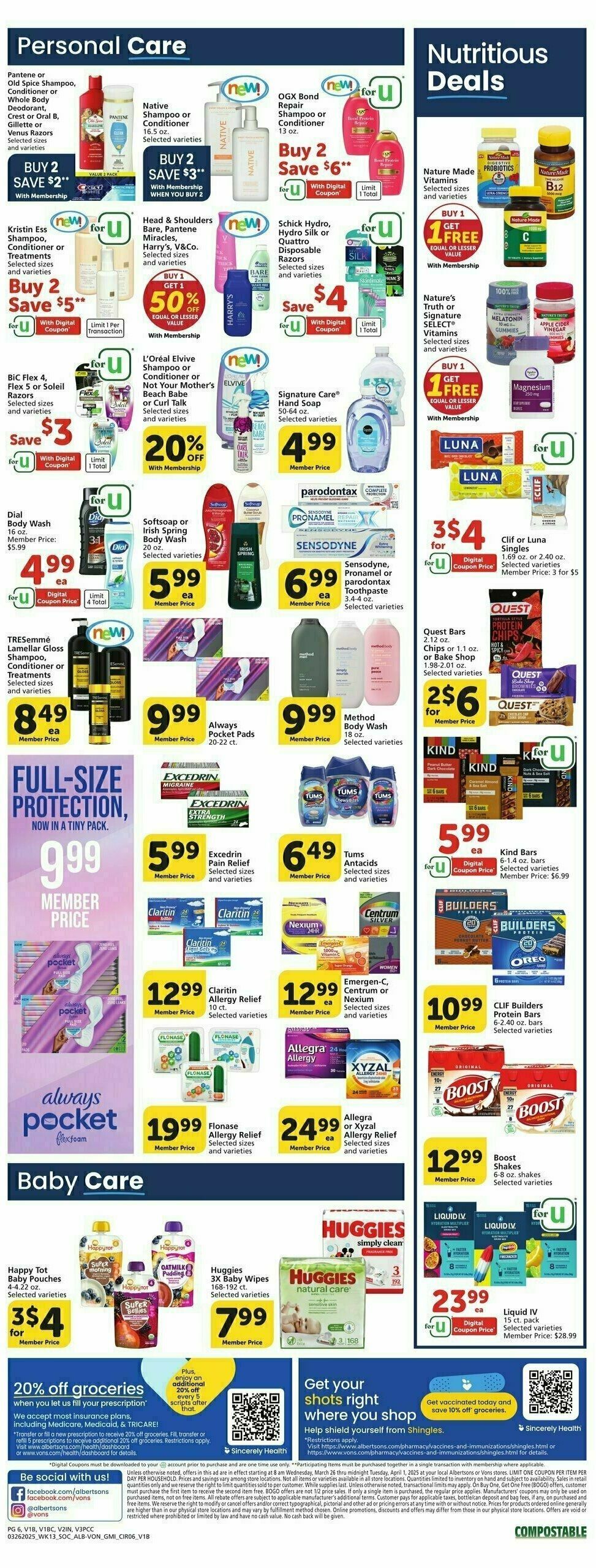 Vons Weekly Ad from March 26