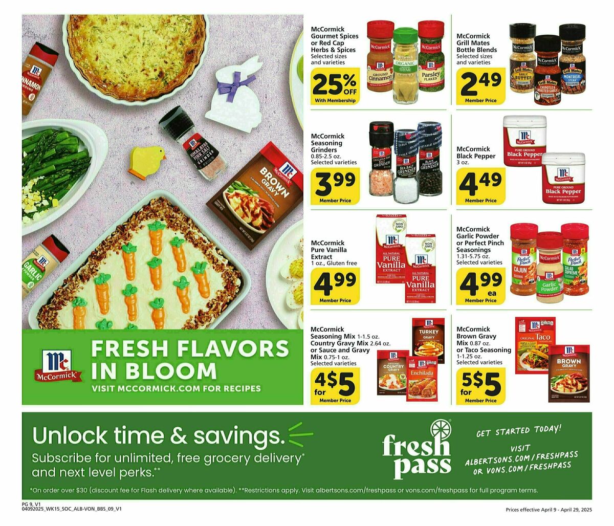 Vons Big Book of Savings Weekly Ad from April 9