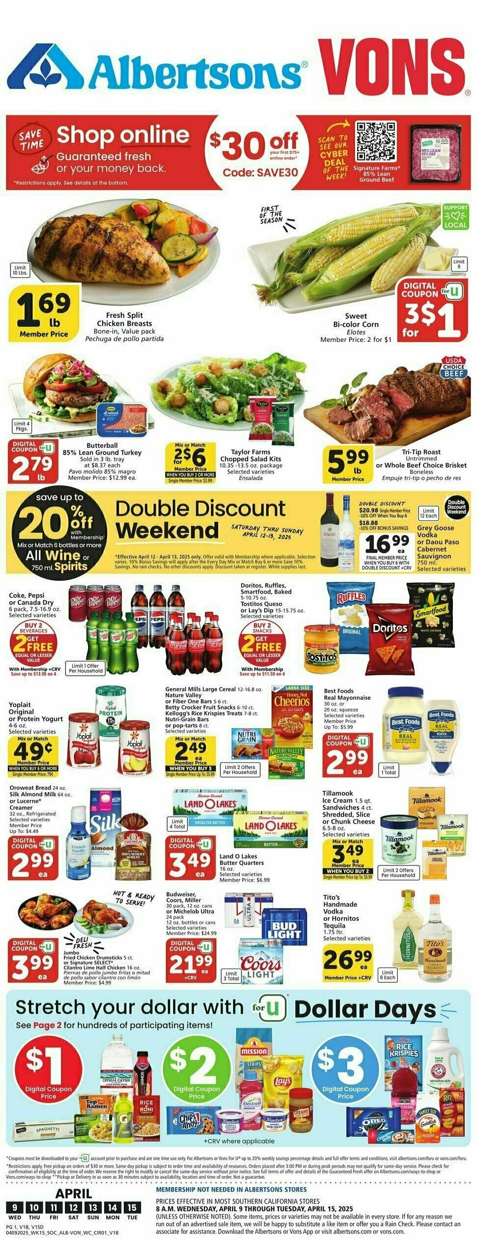 Vons Weekly Ad from April 9