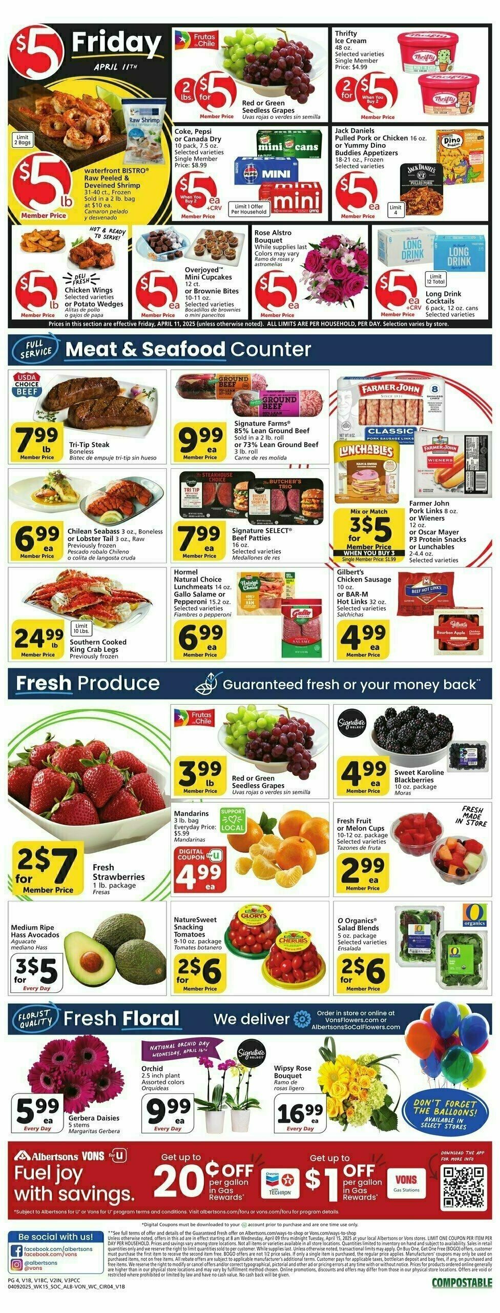 Vons Weekly Ad from April 9