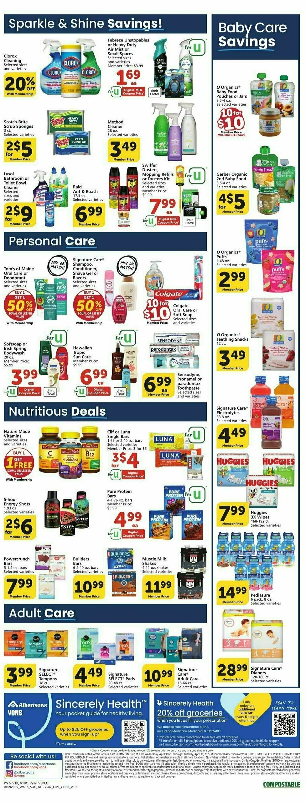 Vons Weekly Ad from April 9
