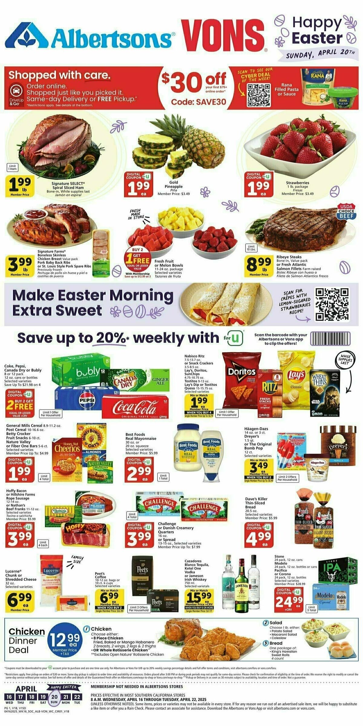 Vons Weekly Ad from April 16