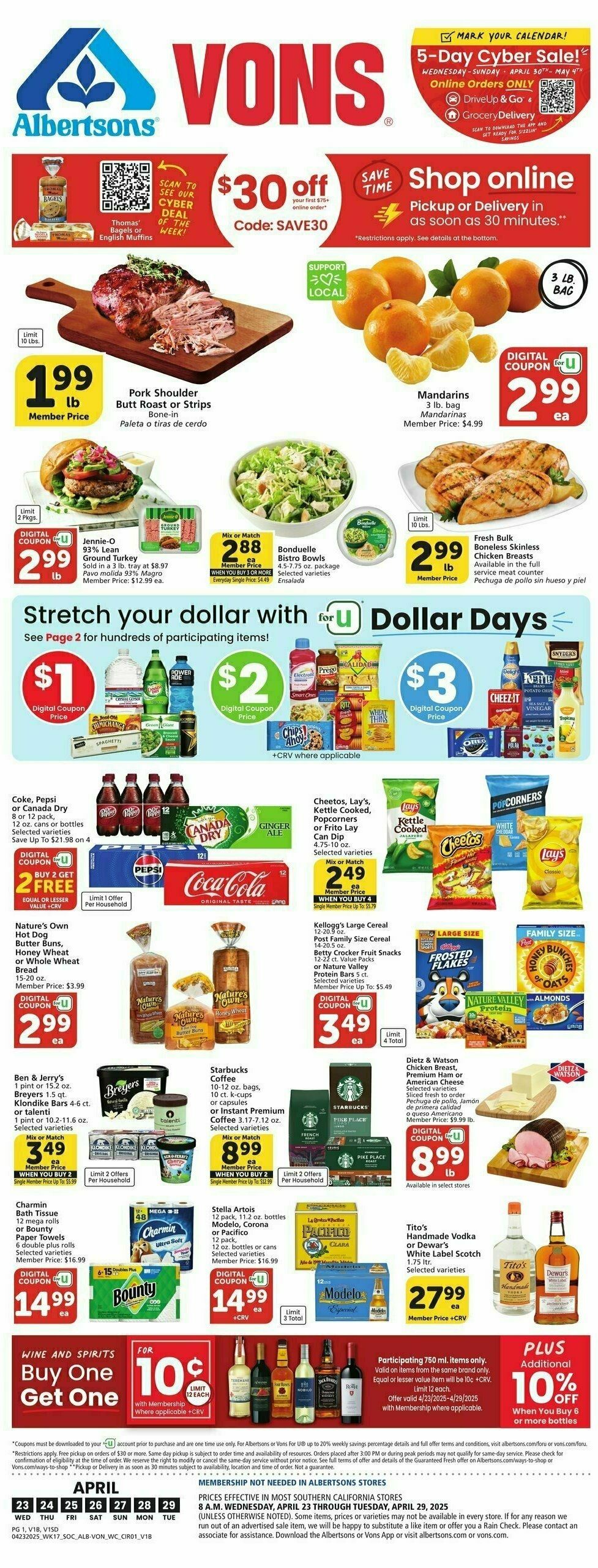 Vons Weekly Ad from April 23