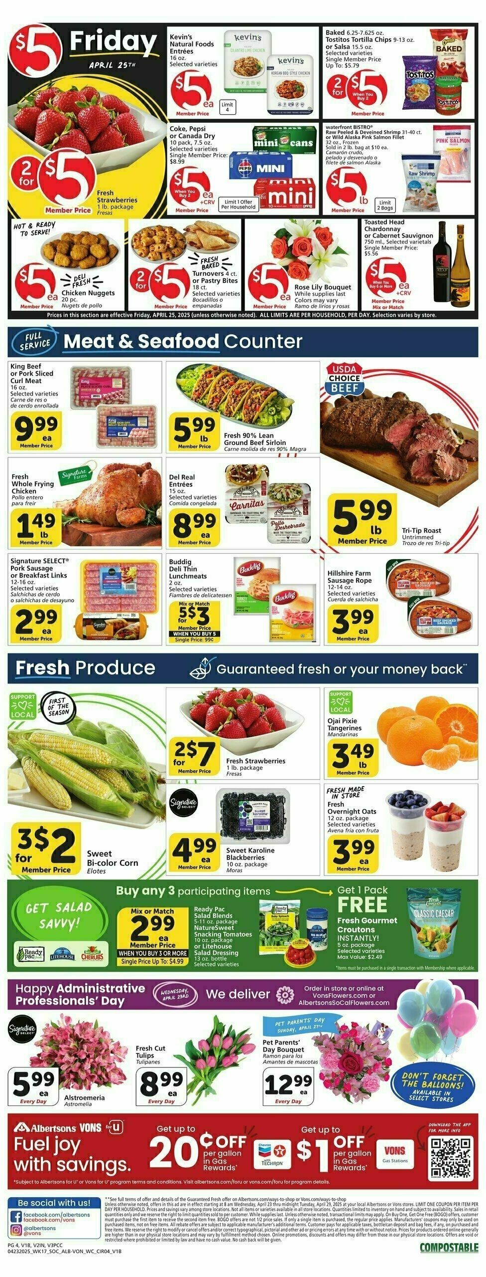 Vons Weekly Ad from April 23