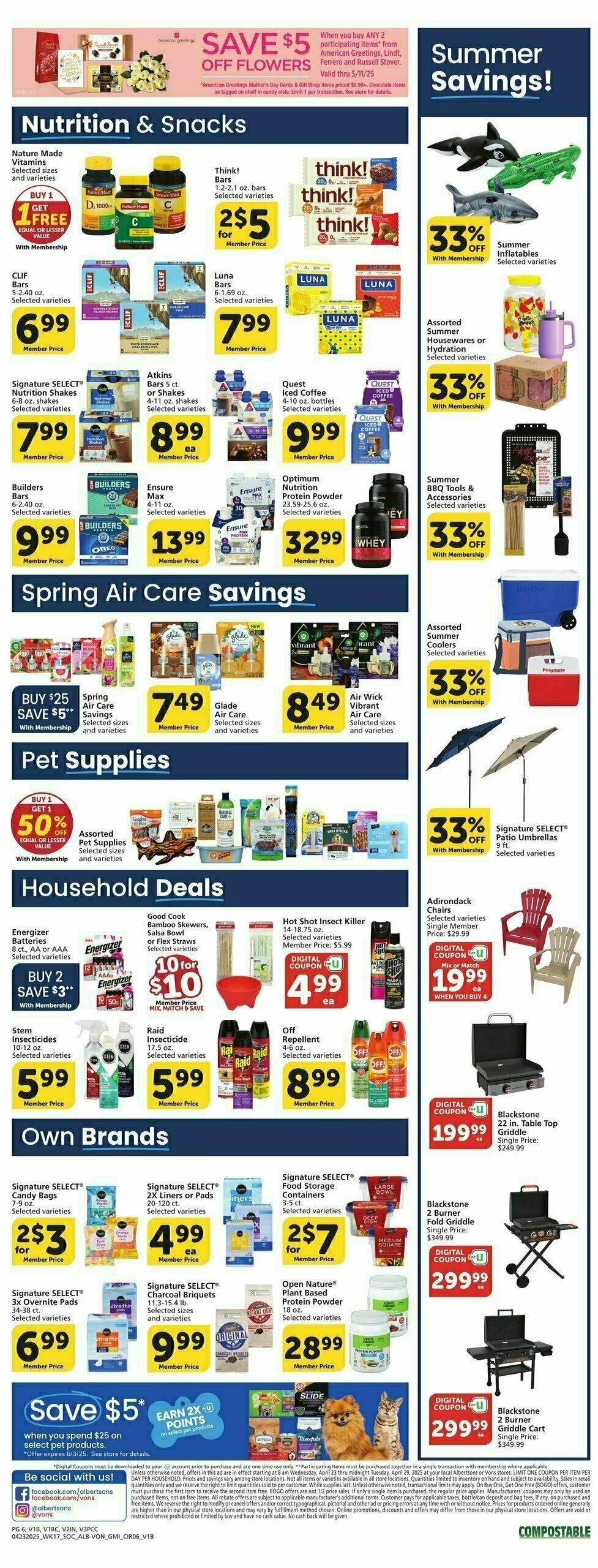 Vons Weekly Ad from April 23