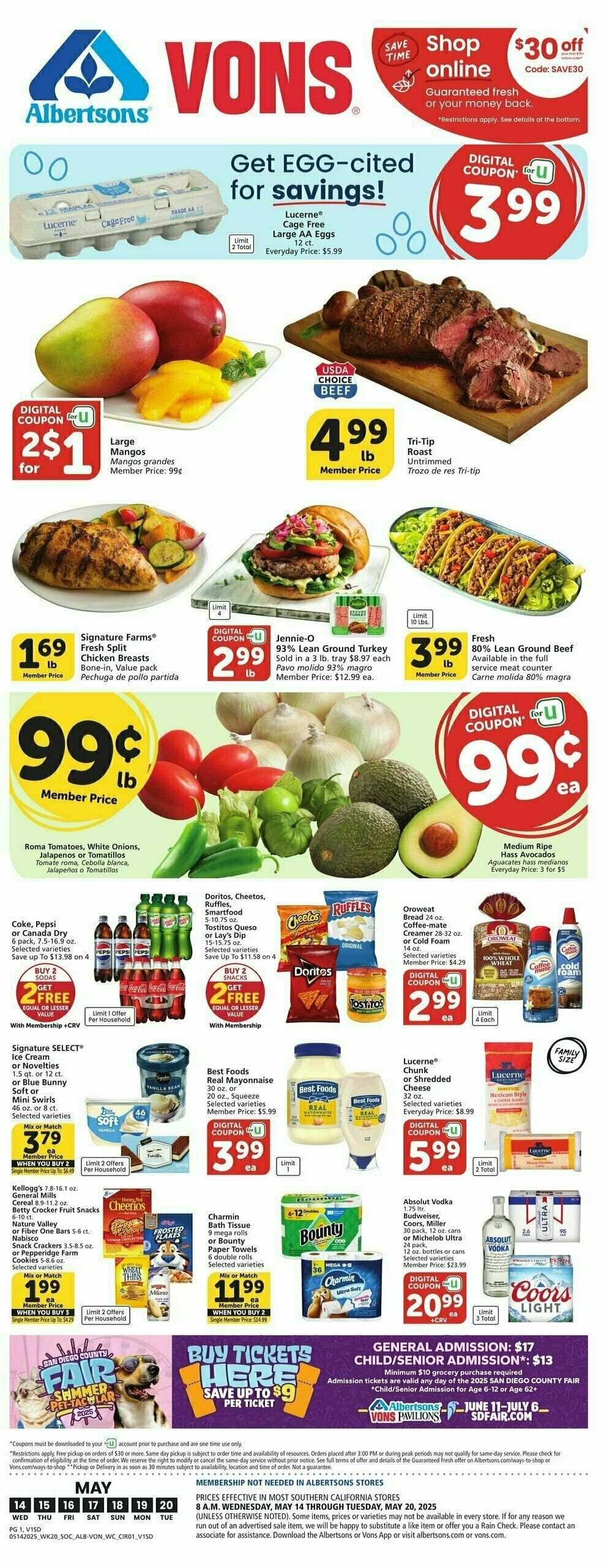 Vons Weekly Ad from May 14