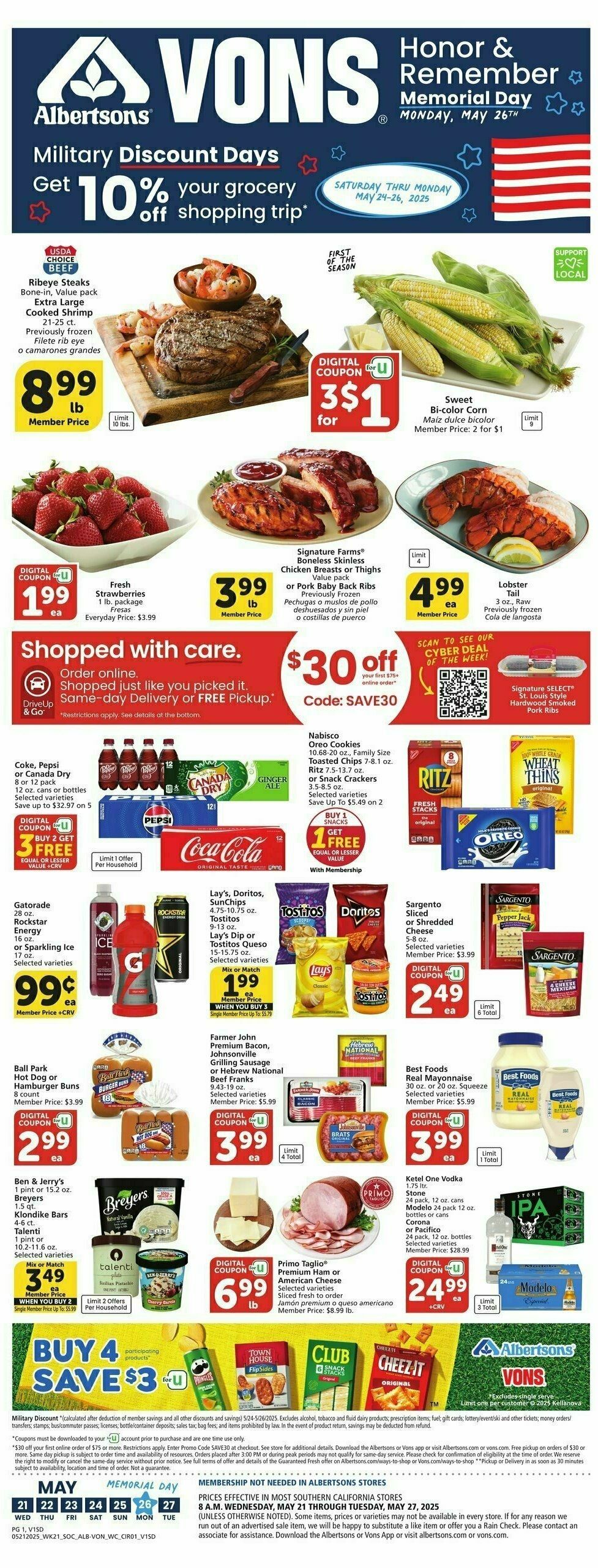 Vons Weekly Ad from May 21