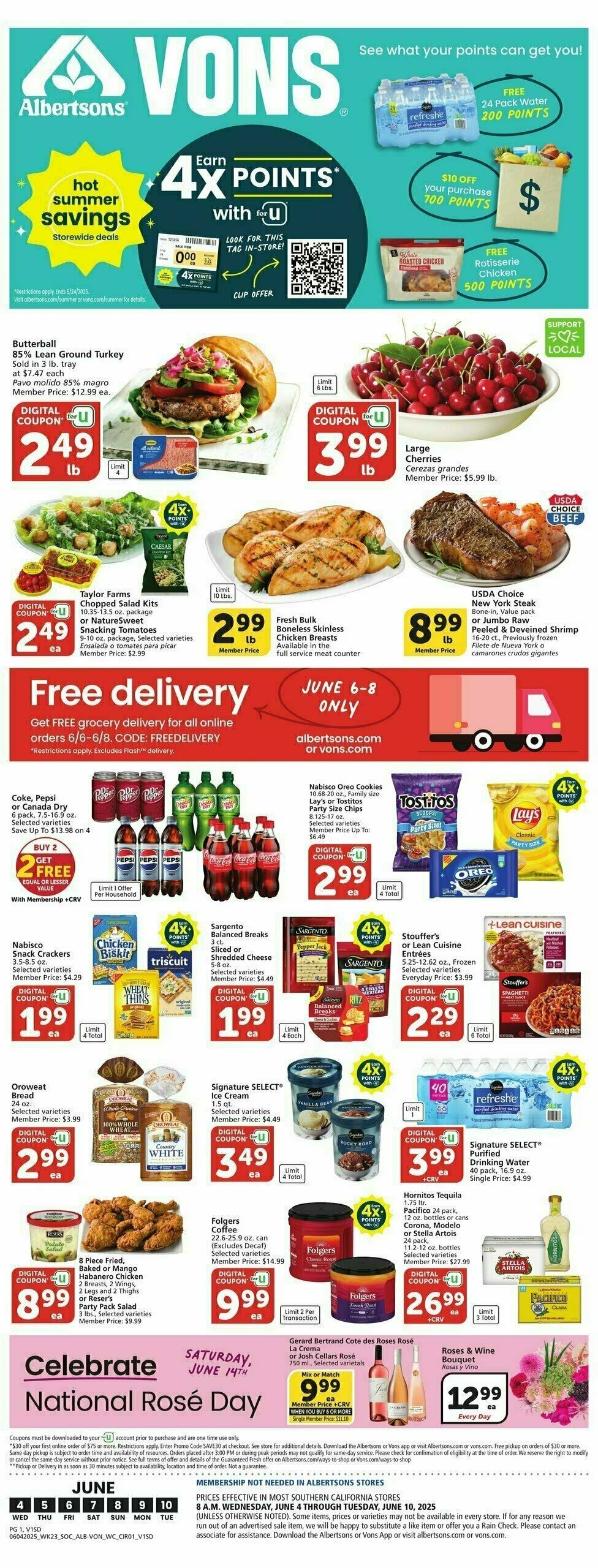 Vons Weekly Ad from June 4