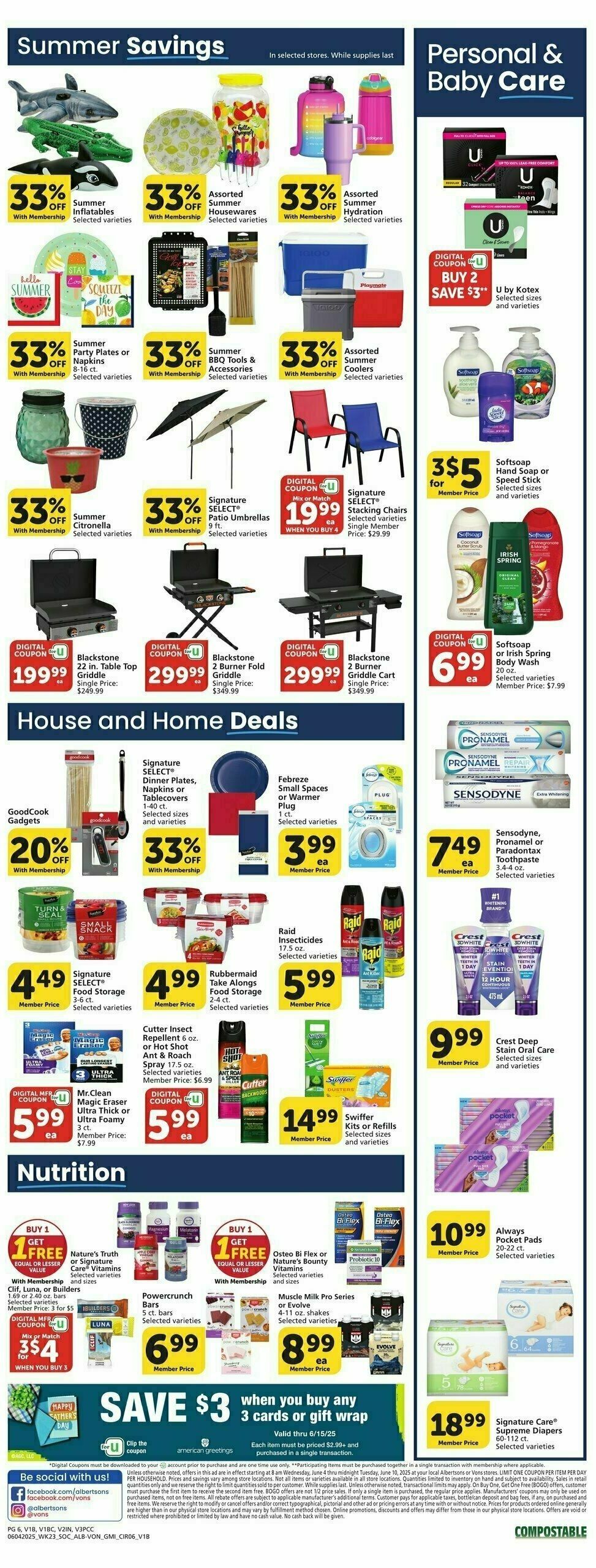 Vons Weekly Ad from June 4