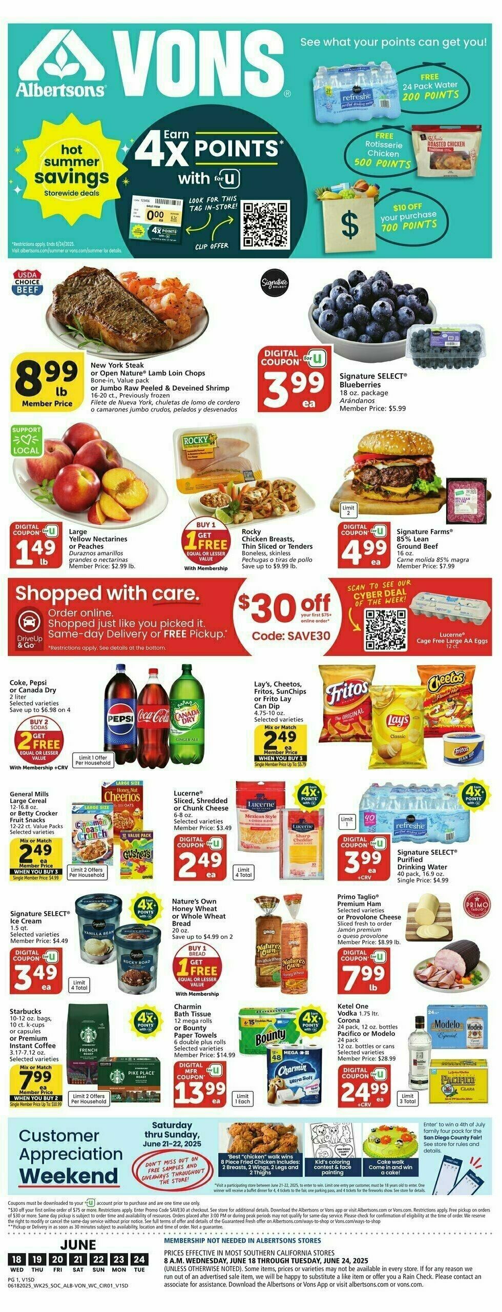 Vons Weekly Ad from June 18