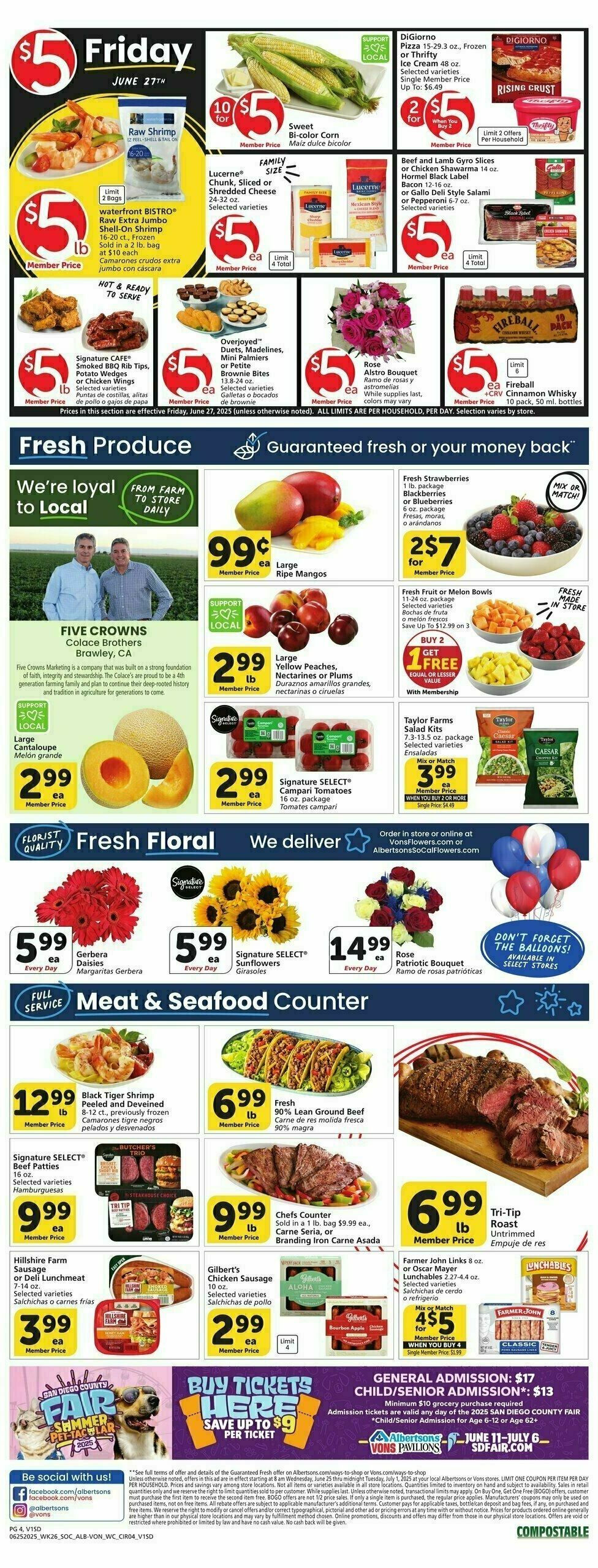 Vons Weekly Ad from June 25
