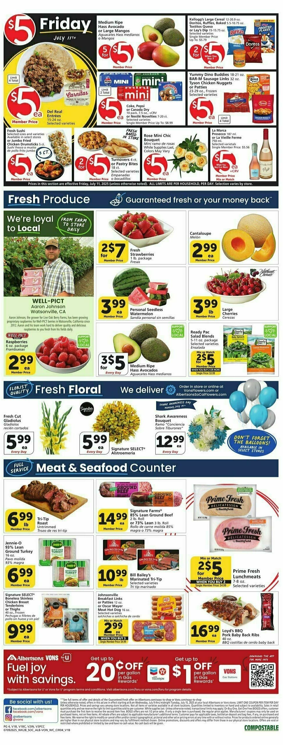 Vons Weekly Ad from July 9