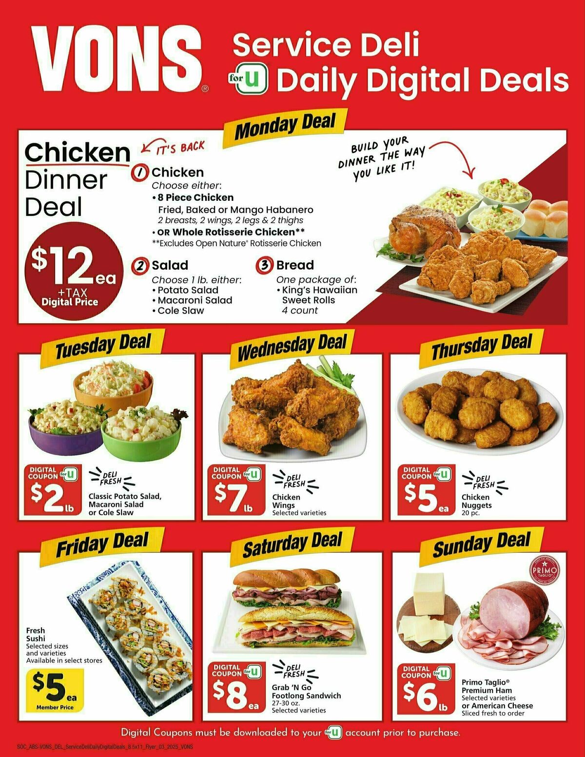 Vons Deli Digital Deals Weekly Ad from March 24