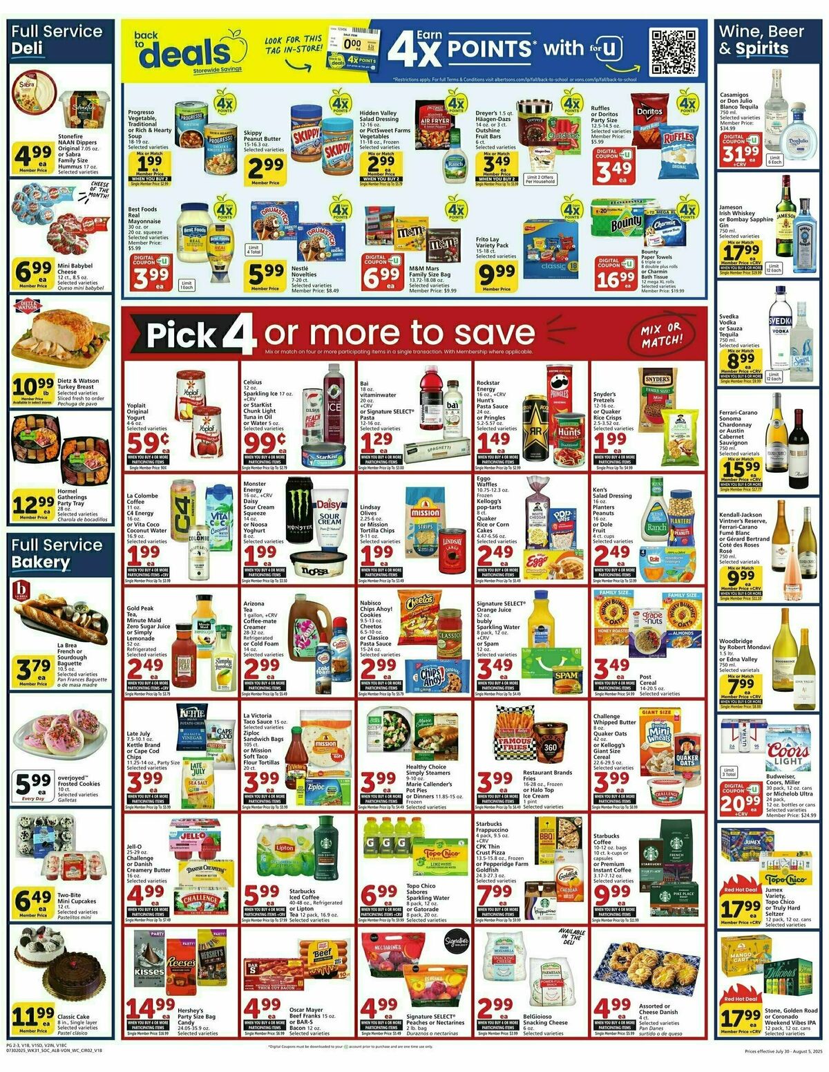 Vons Weekly Ad from July 30