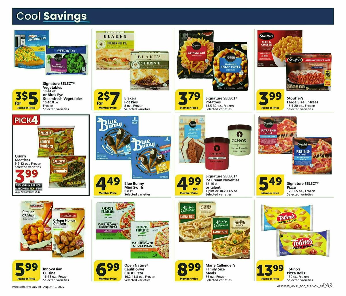 Vons Big Book of Savings Weekly Ad from July 30