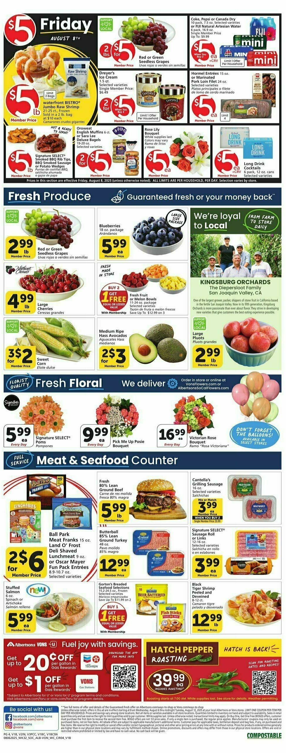 Vons Weekly Ad from August 6