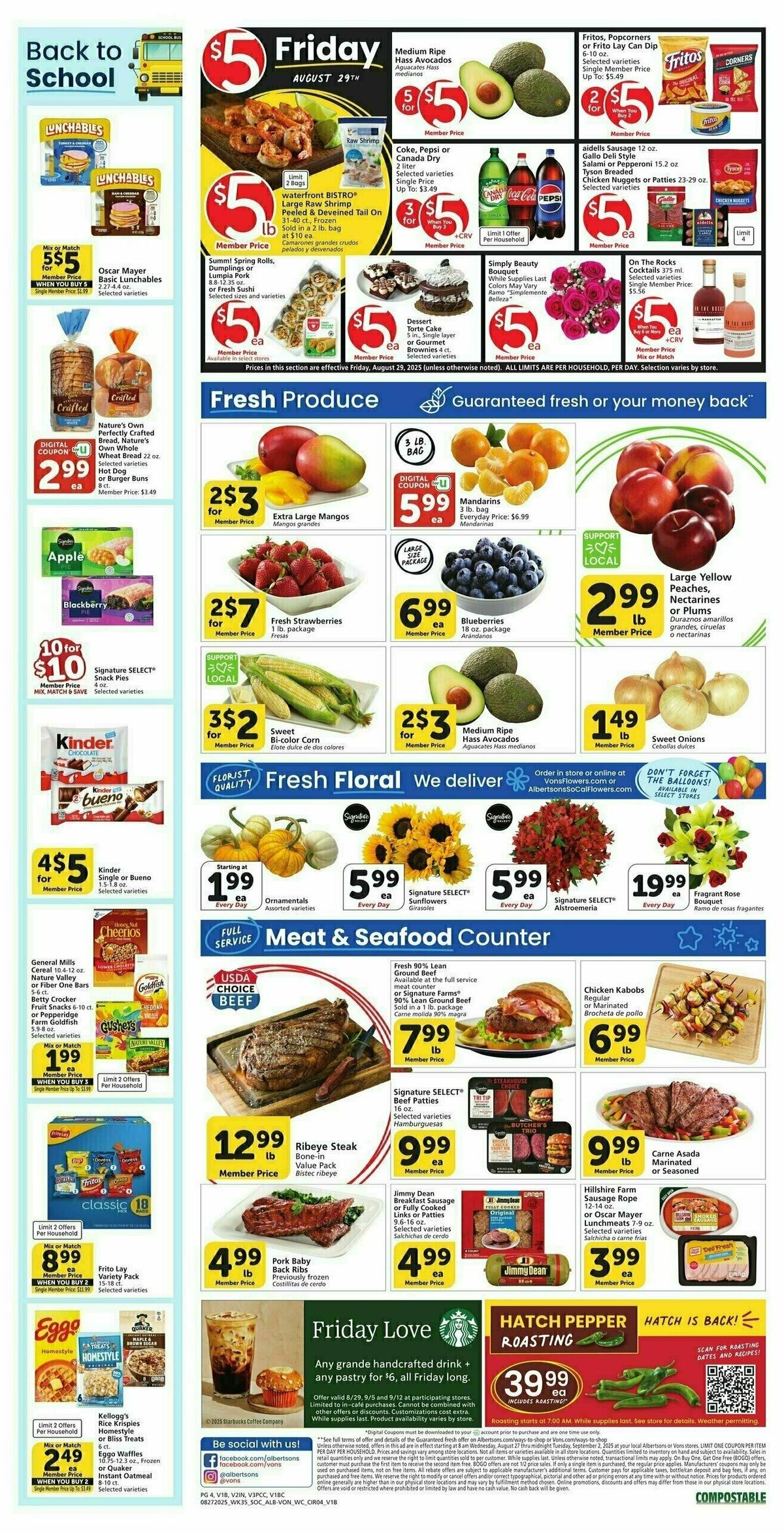 Vons Weekly Ad from August 27