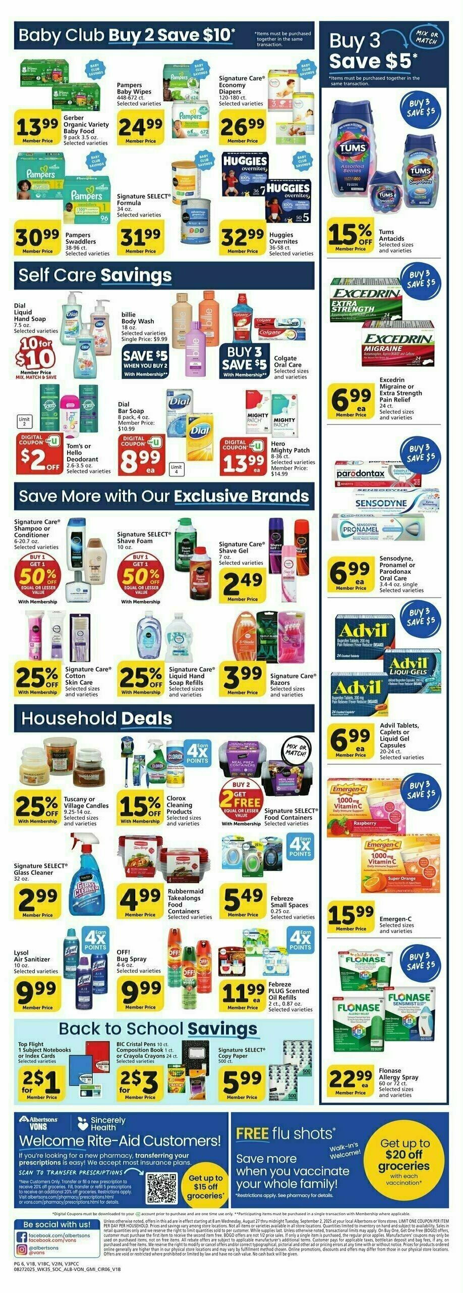 Vons Weekly Ad from August 27