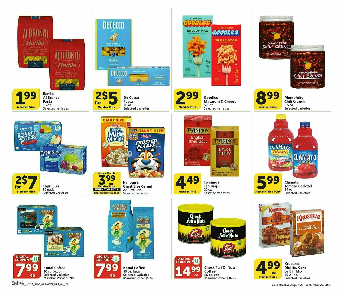Vons Big Book of Savings Weekly Ad from August 27