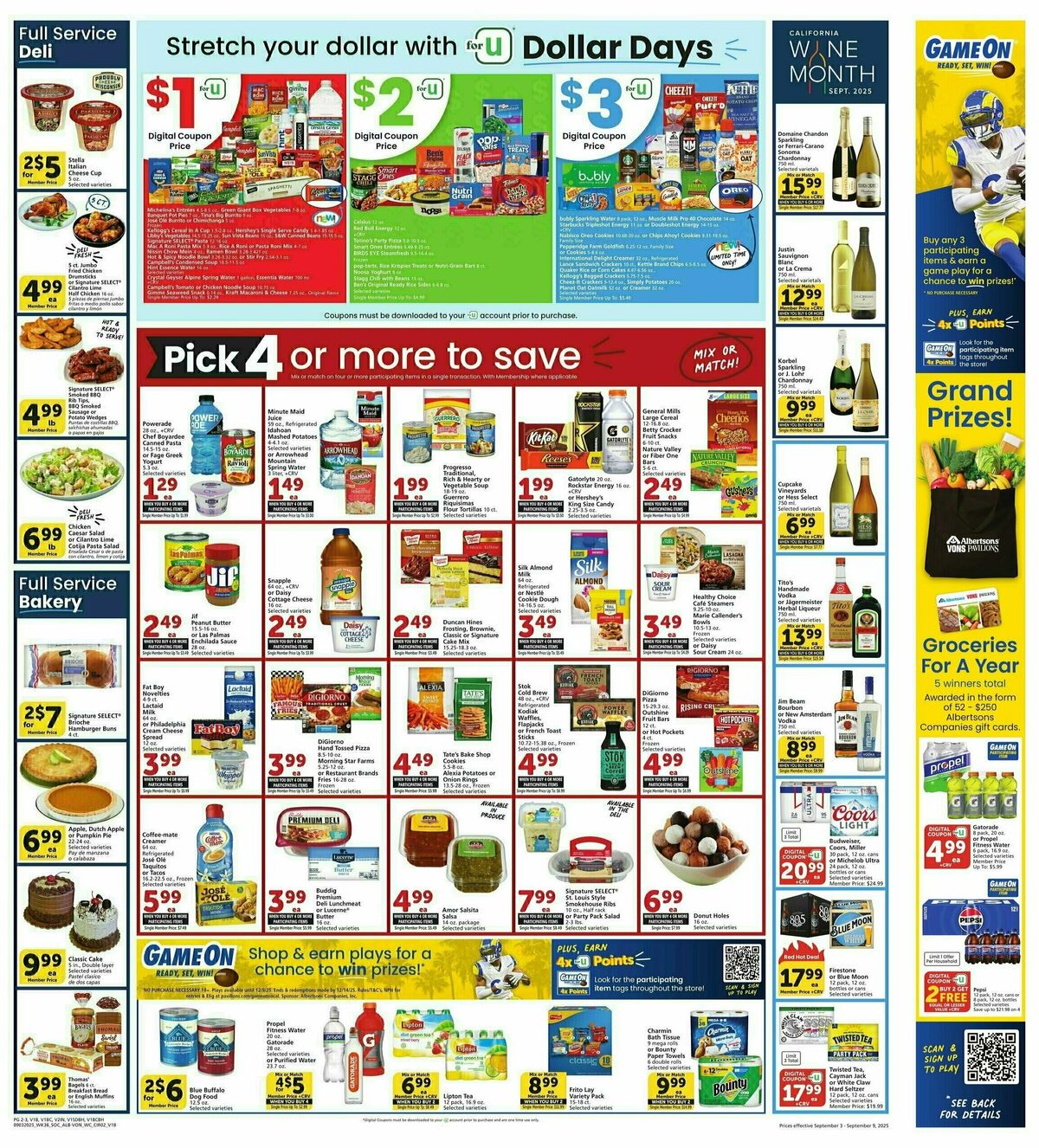 Vons Weekly Ad from September 3