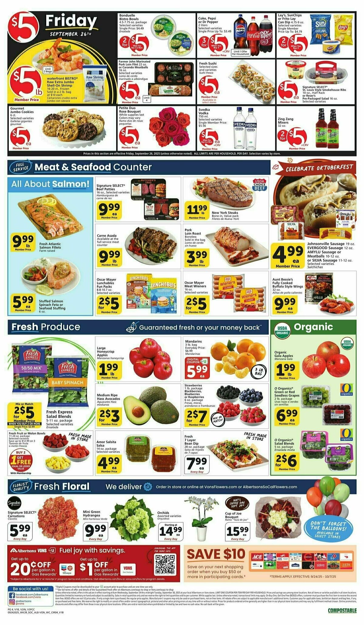 Vons Weekly Ad from September 24