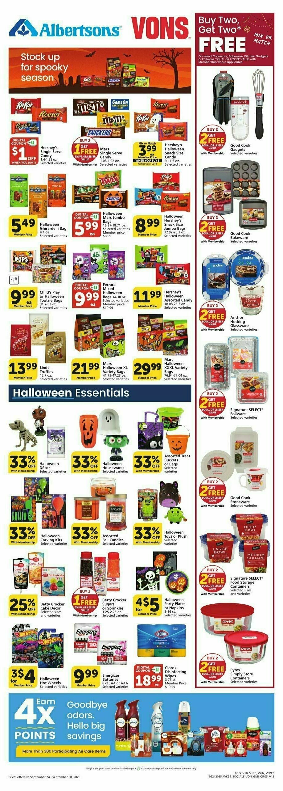 Vons Weekly Ad from September 24
