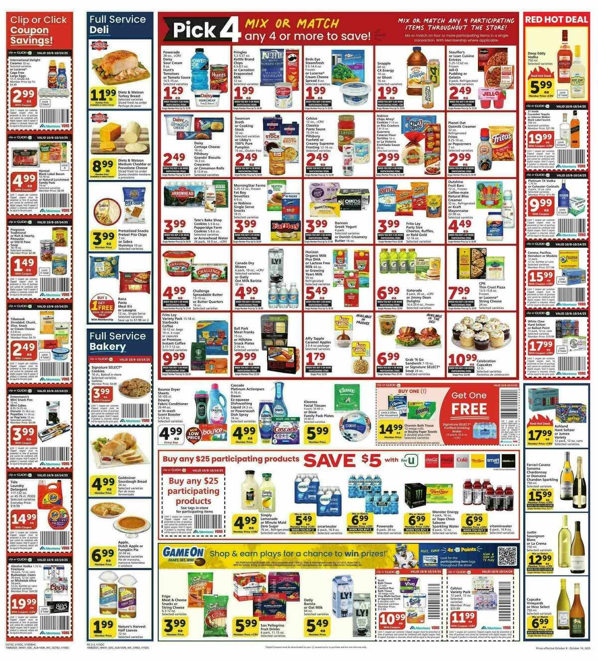 Vons Weekly Ad from October 8