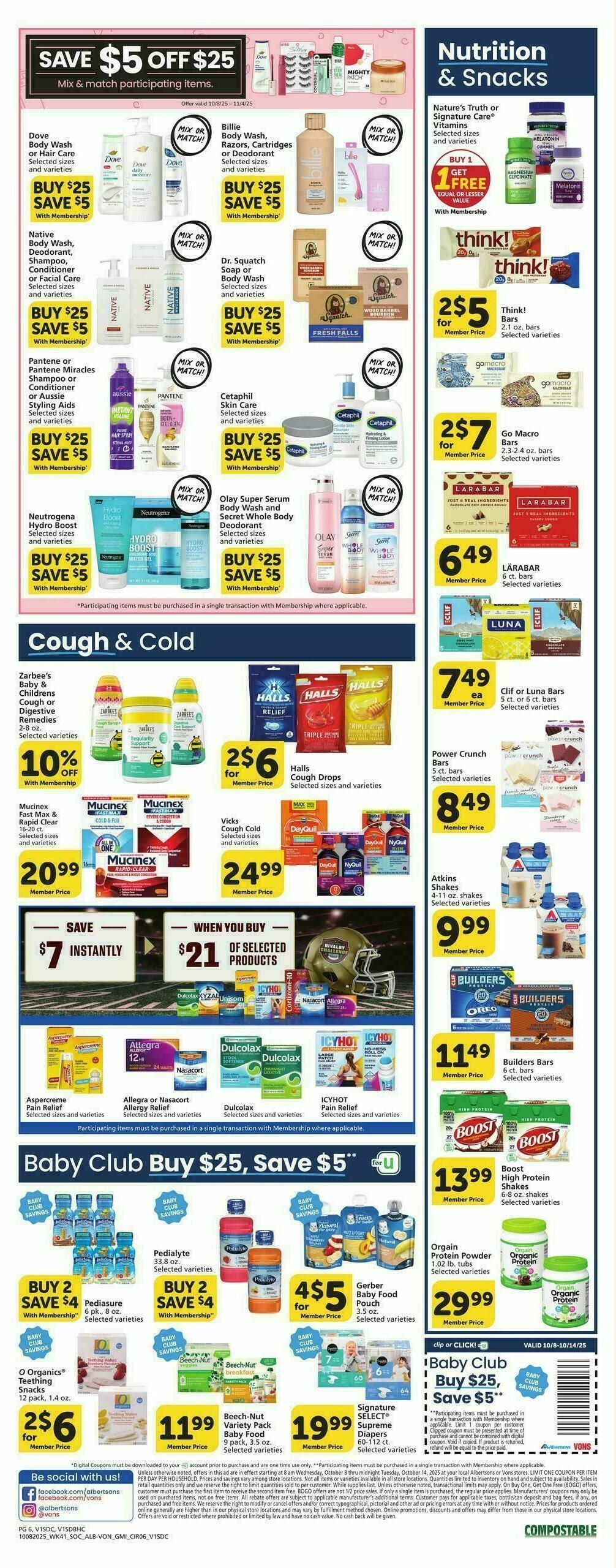Vons Weekly Ad from October 8