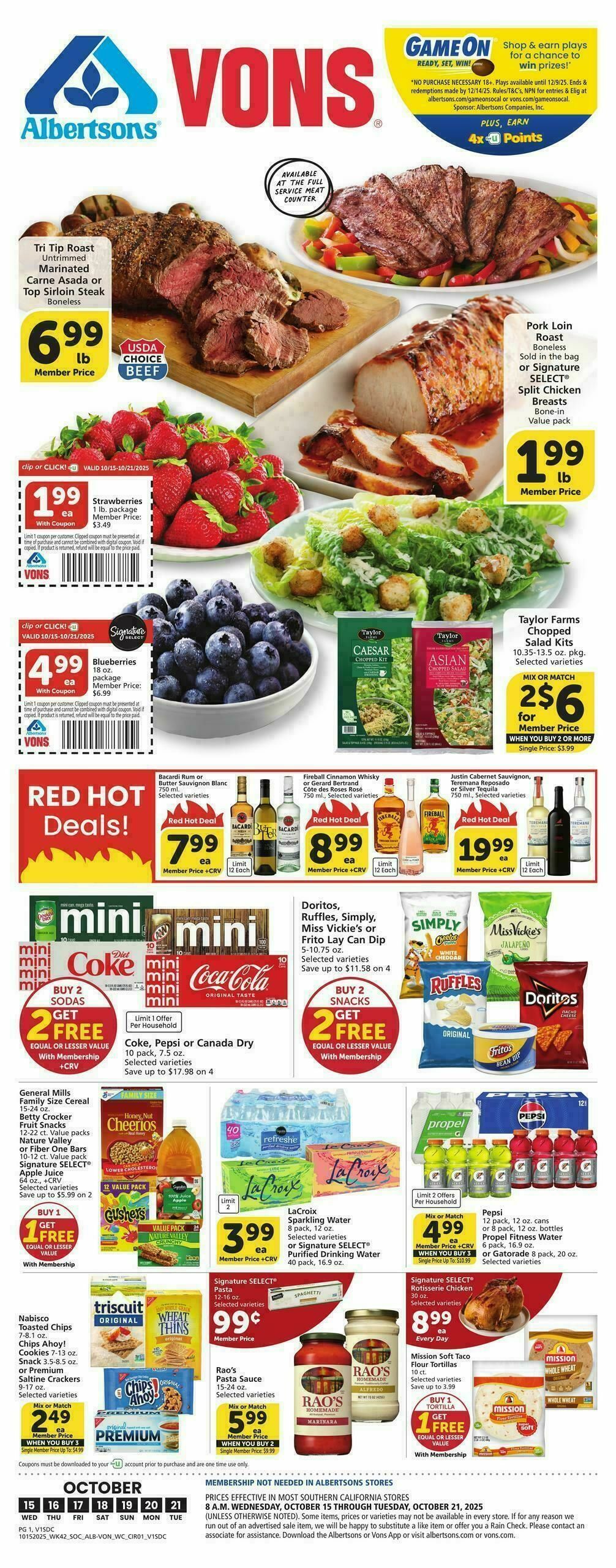 Vons Weekly Ad from October 15