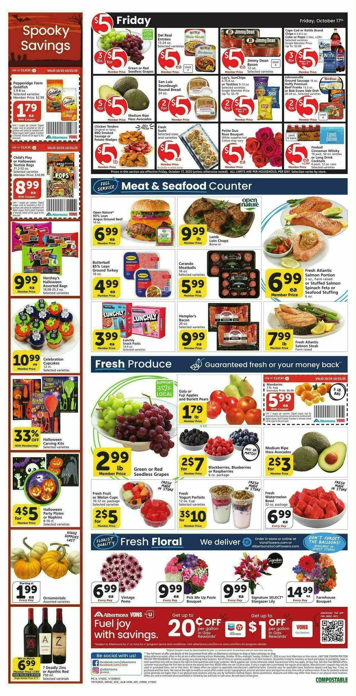 Vons Weekly Ad from October 15