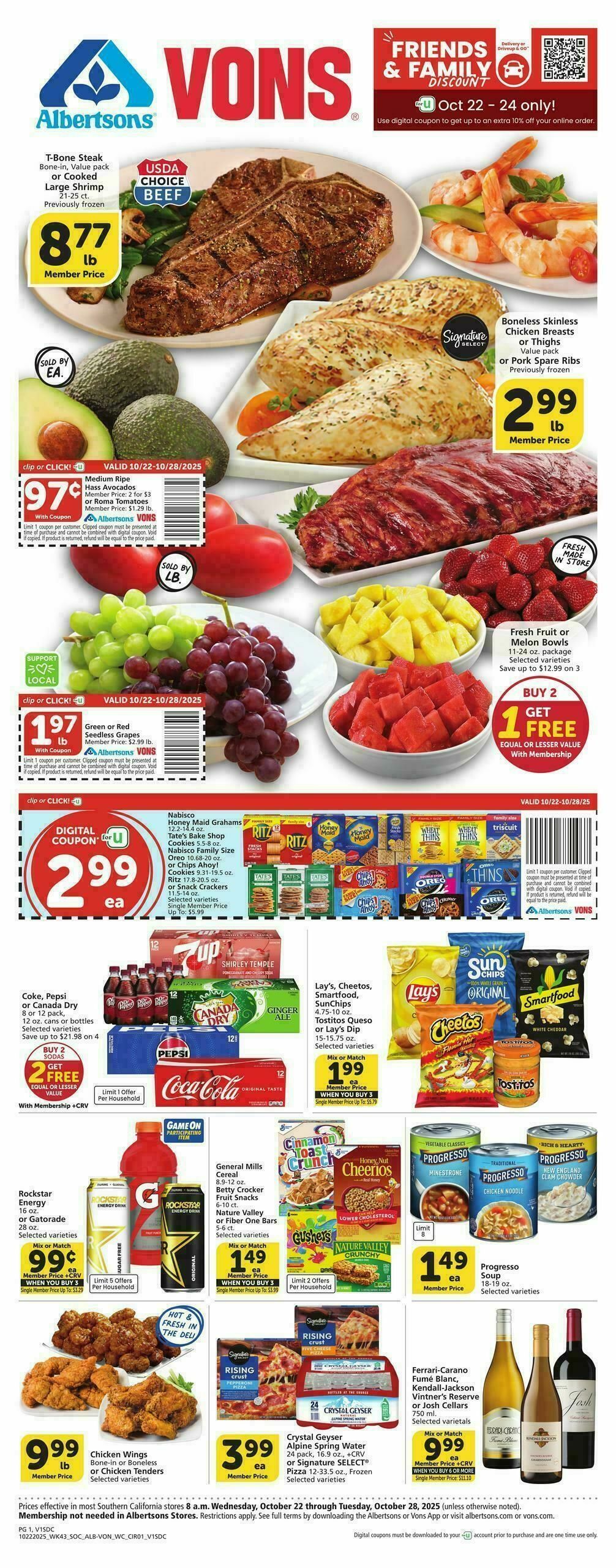 Vons Weekly Ad from October 22