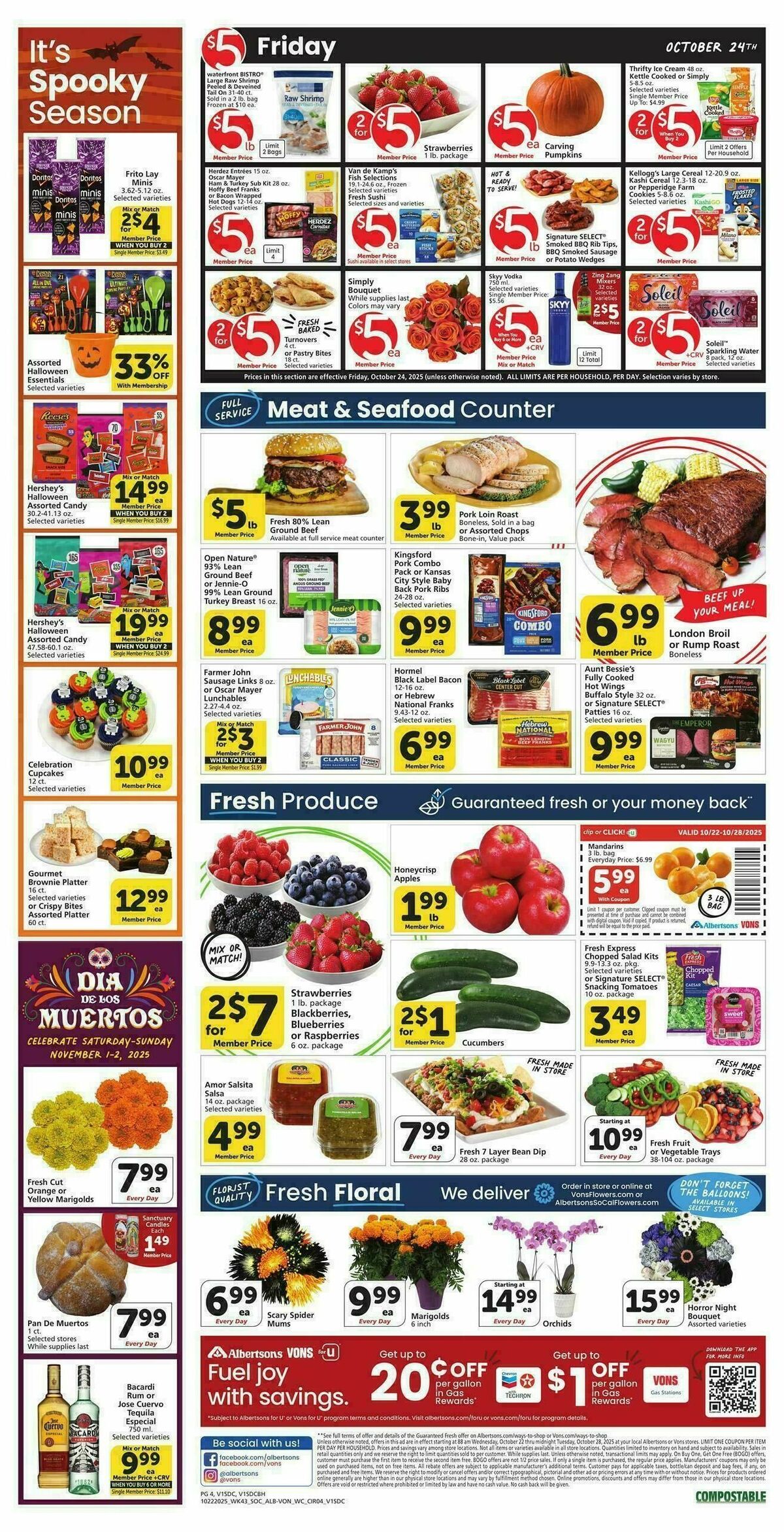 Vons Weekly Ad from October 22