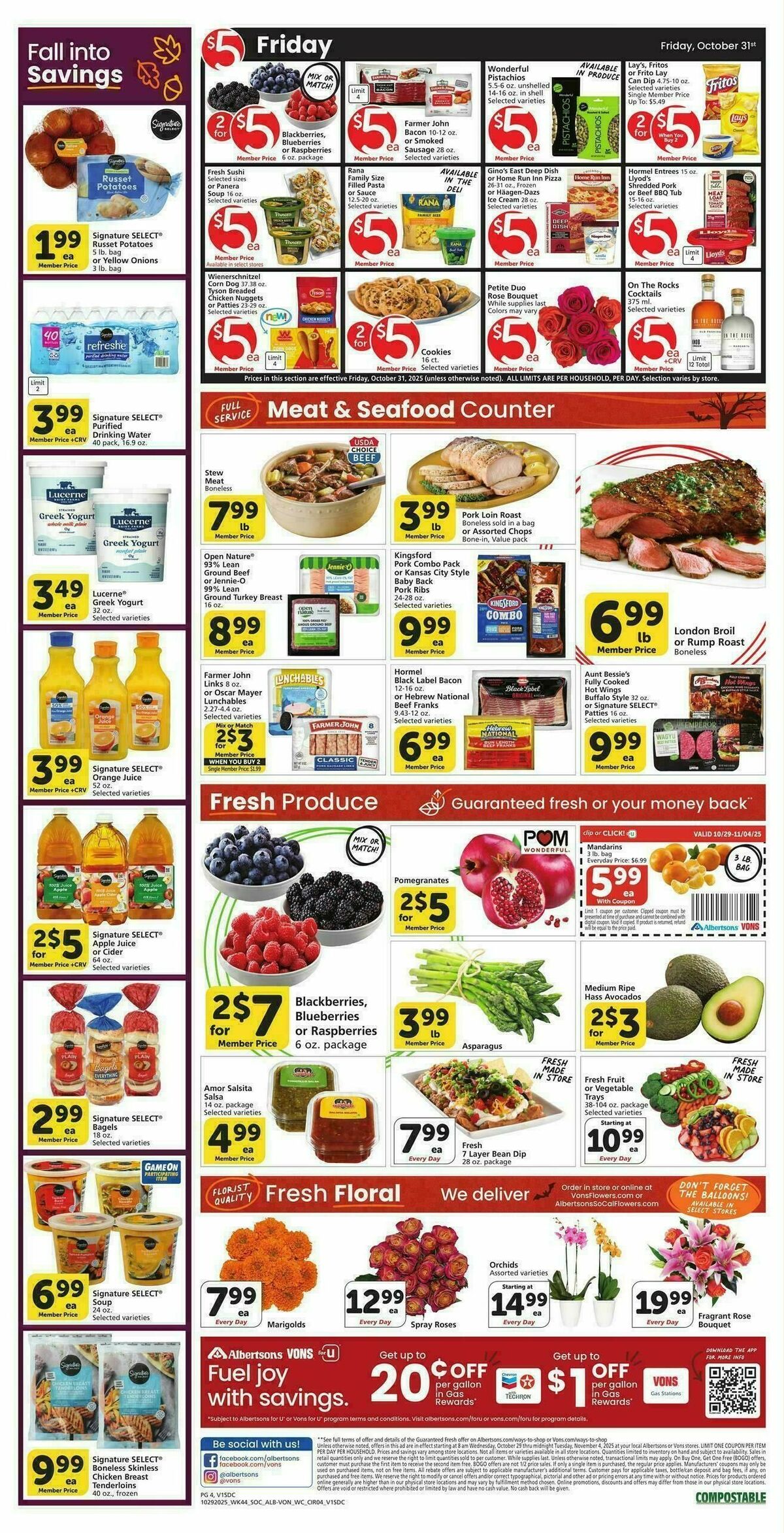 Vons Weekly Ad from October 29