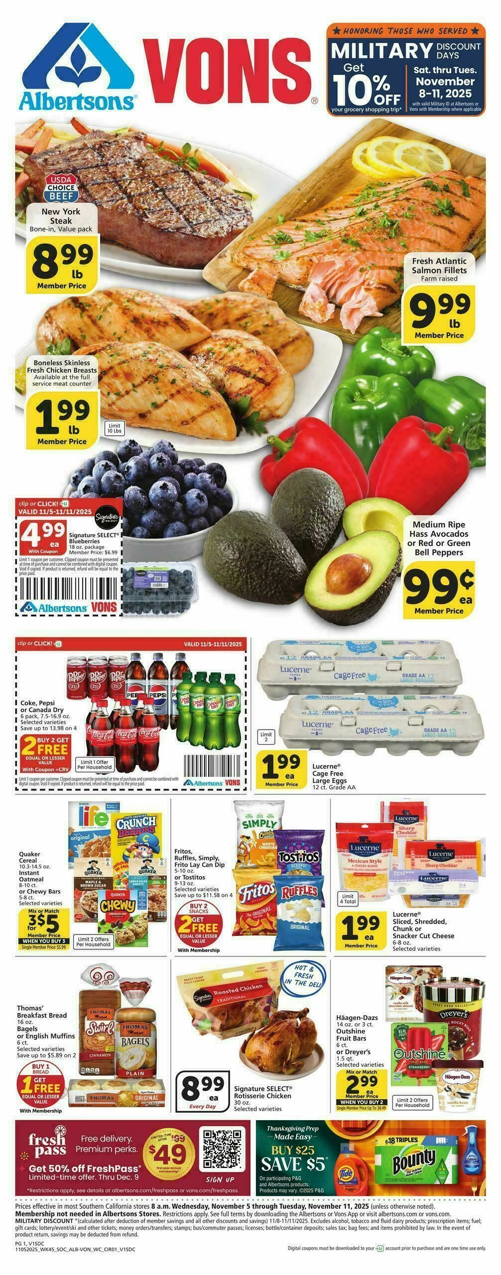 Vons Weekly Ad from November 5