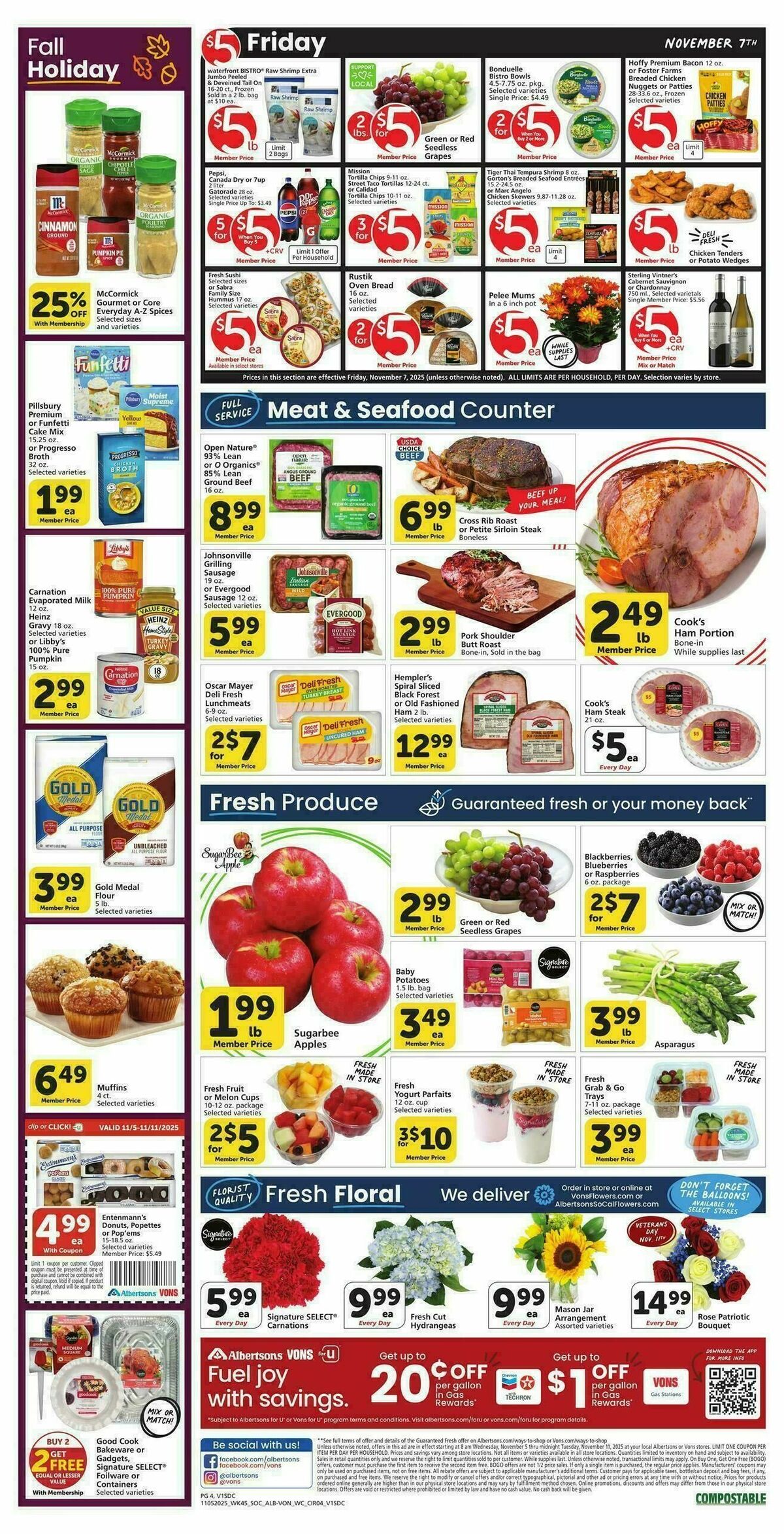 Vons Weekly Ad from November 5