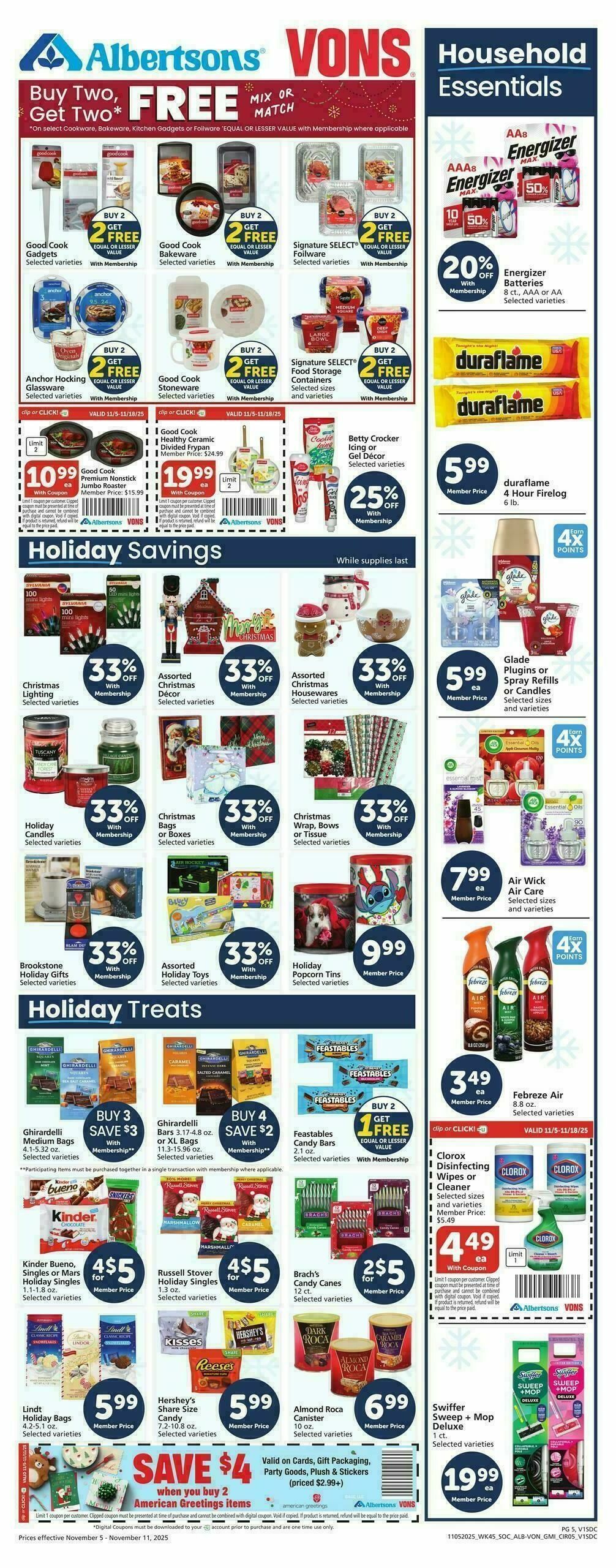 Vons Weekly Ad from November 5