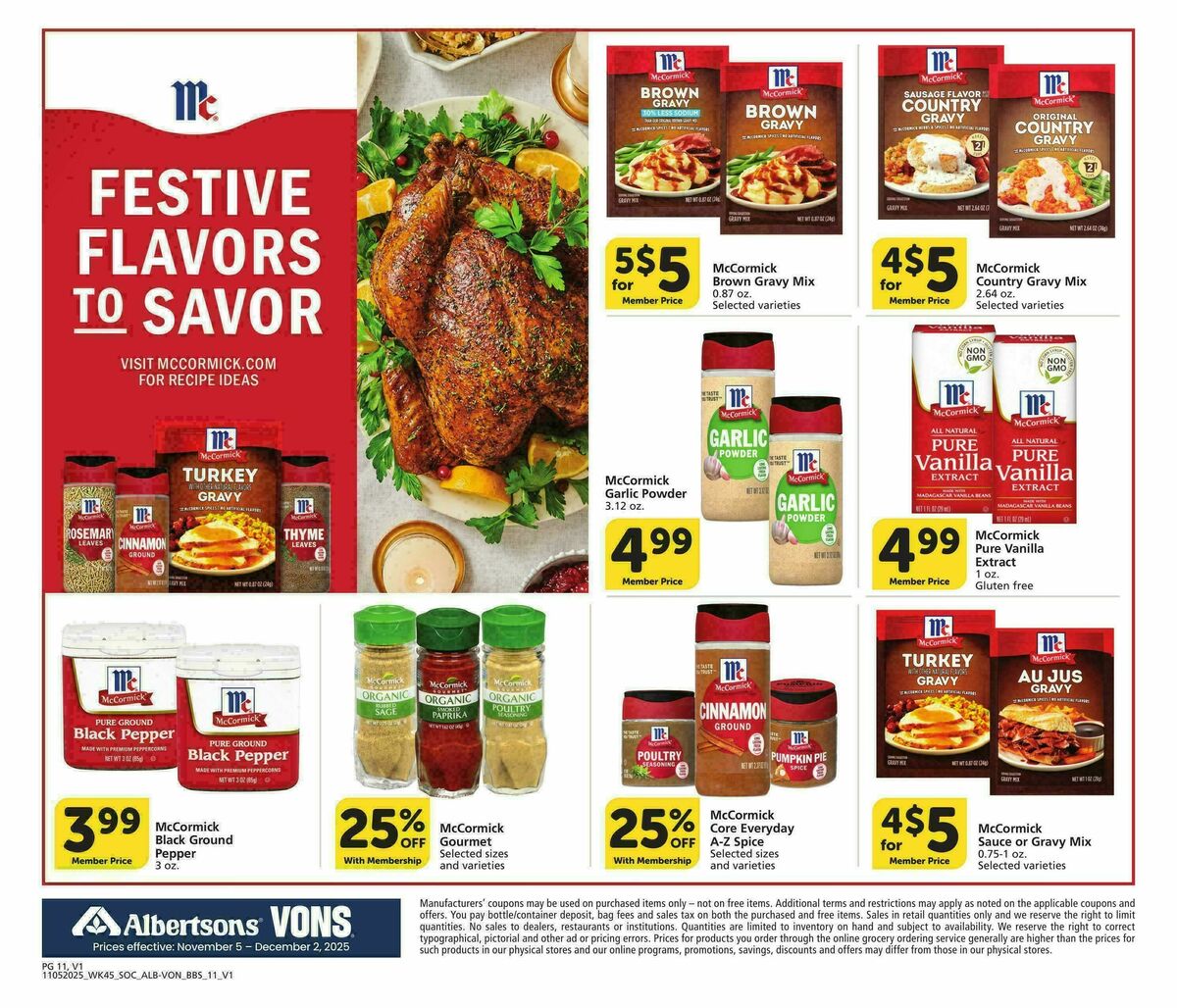 Vons Big Book of Savings Weekly Ad from November 5